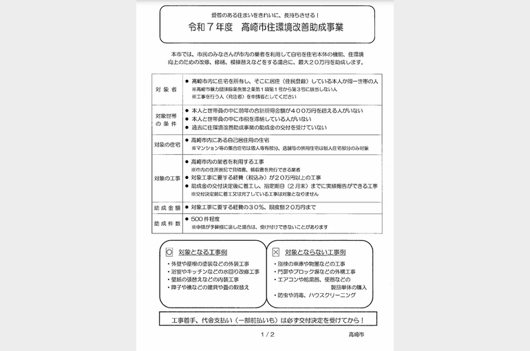 高崎補助金